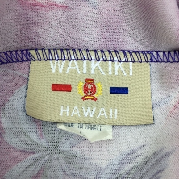 VINTAGE Waikiki Hawaii Set Top Wrap Skirt Tropical Palm Trees Beach Size Large - Picture 14 of 16